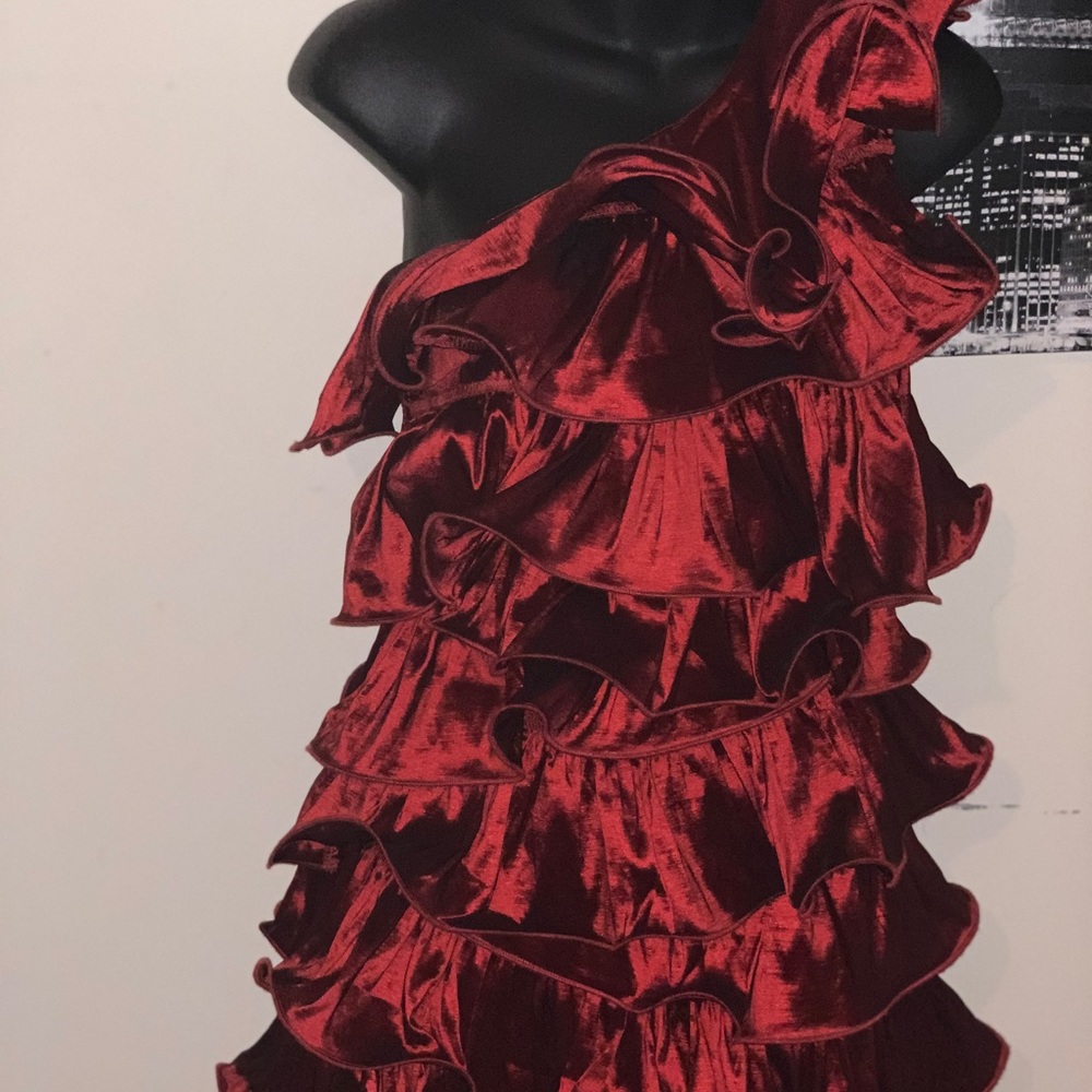 Red Ruffle Pretty Little Thing Dress - Picture 2 of 2